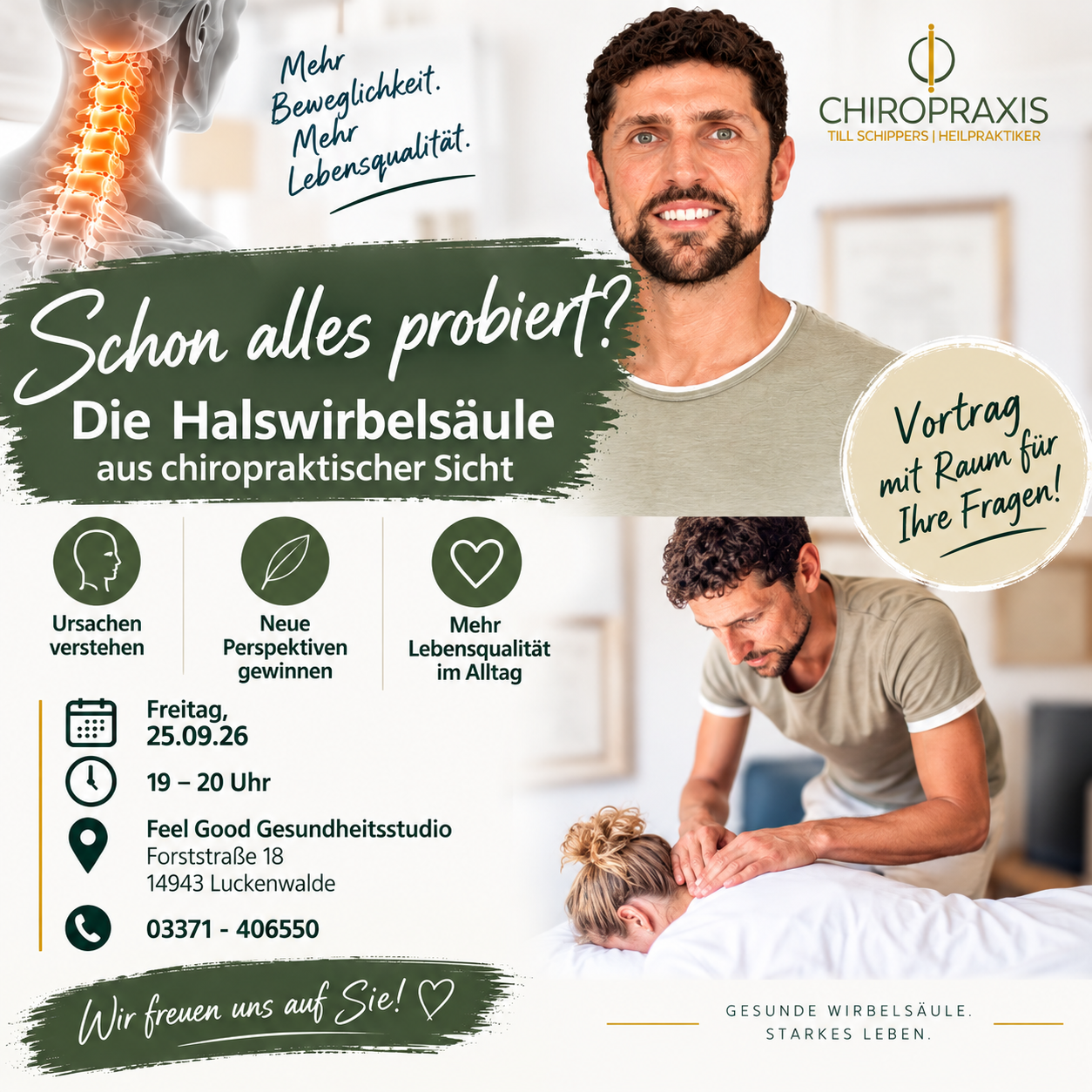 Facebook Story Halswirbelsäule